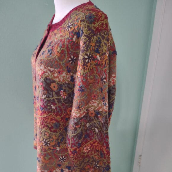 Talbots Multicolor Patterned Cardigan - Picture 4 of 9